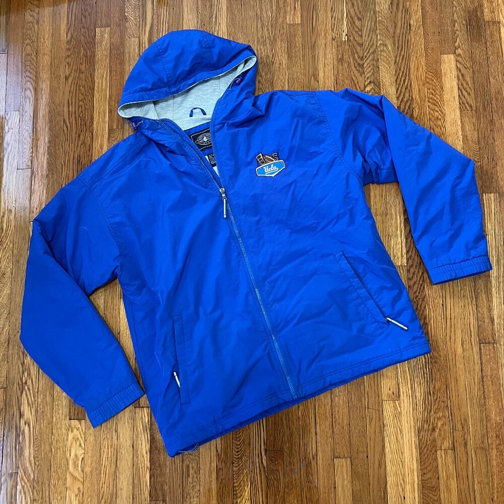 Vintage UCLA Bruins Football Jersey-Lined Hooded Rain Parka - Men's XL